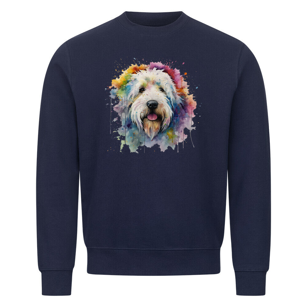 Premium Sweatshirt "Bobtail Paint" Navy Blue – hunde-shirt.de