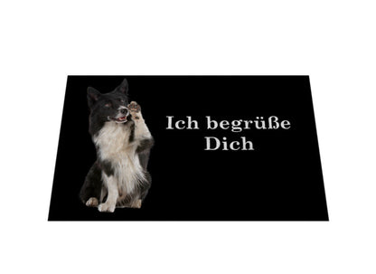 Fußmatte "Border Collie - Ich begrüße Dich" – hunde-shirt.de