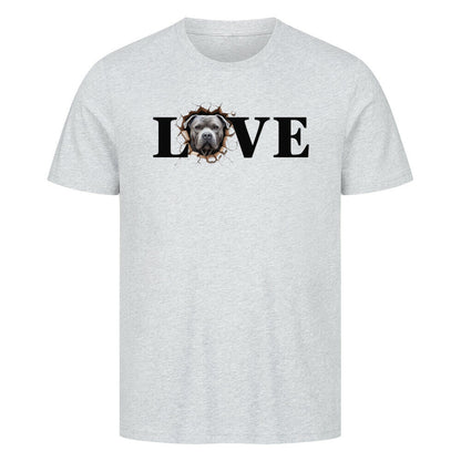 Premium T-Shirt "OEB grau LOVE" Heather Grey – hunde-shirt.de