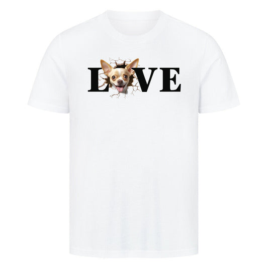 Premium T-Shirt "Chihuahua LOVE" Weiß – hunde-shirt.de