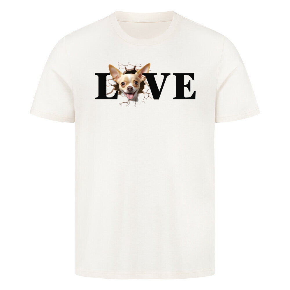 Premium T-Shirt "Chihuahua LOVE" Natural Raw – hunde-shirt.de