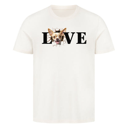 Premium T-Shirt "Chihuahua LOVE" Natural Raw – hunde-shirt.de