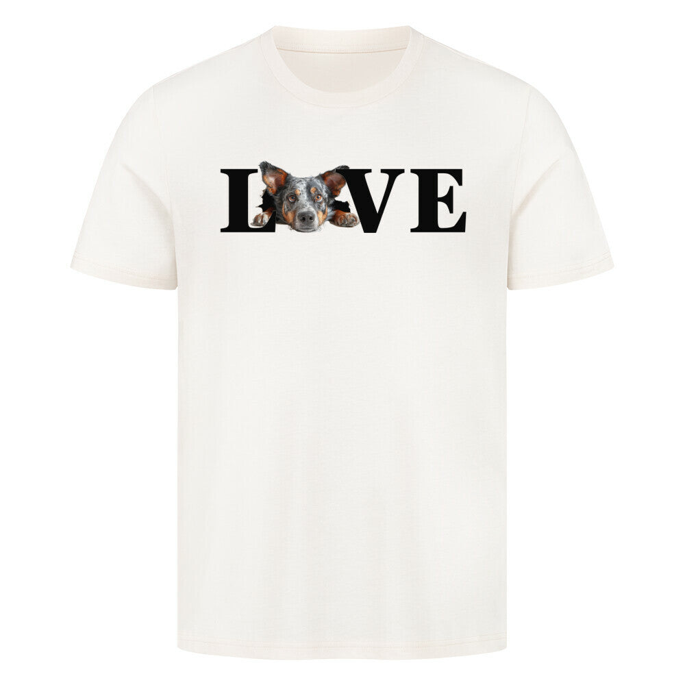 Premium T-Shirt "Cattle Dog LOVE" Natural Raw – hunde-shirt.de