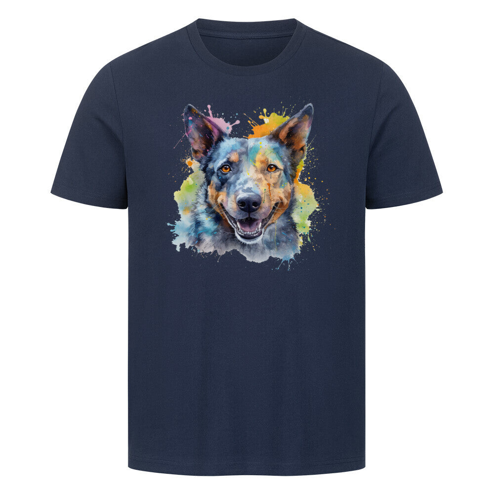 Premium T-Shirt "Cattle Dog Paint" French Navy – hunde-shirt.de