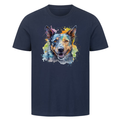 Premium T-Shirt "Cattle Dog Paint" French Navy – hunde-shirt.de