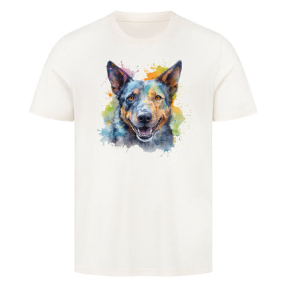 Premium T-Shirt "Cattle Dog Paint" Natural Raw – hunde-shirt.de