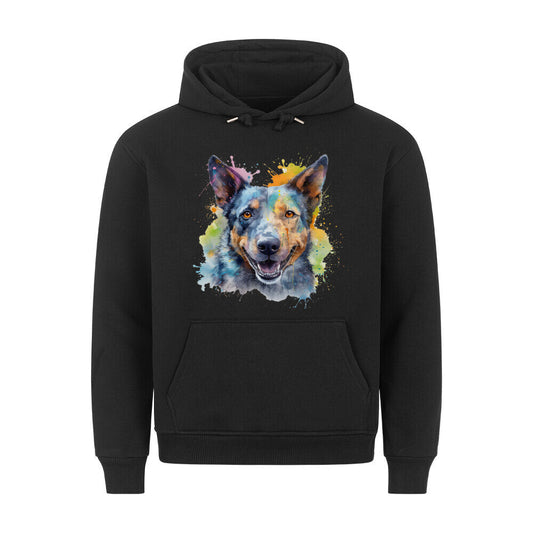 Premium Hoodie "Cattle Dog Paint" Schwarz – hunde-shirt.de