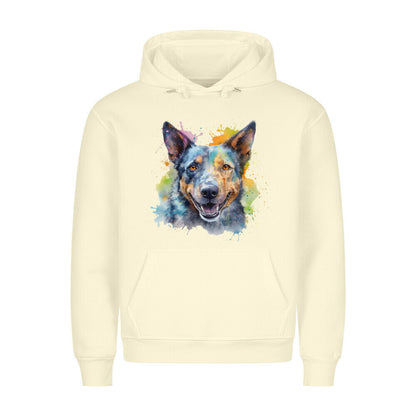 Premium Hoodie "Cattle Dog Paint" Beige – hunde-shirt.de