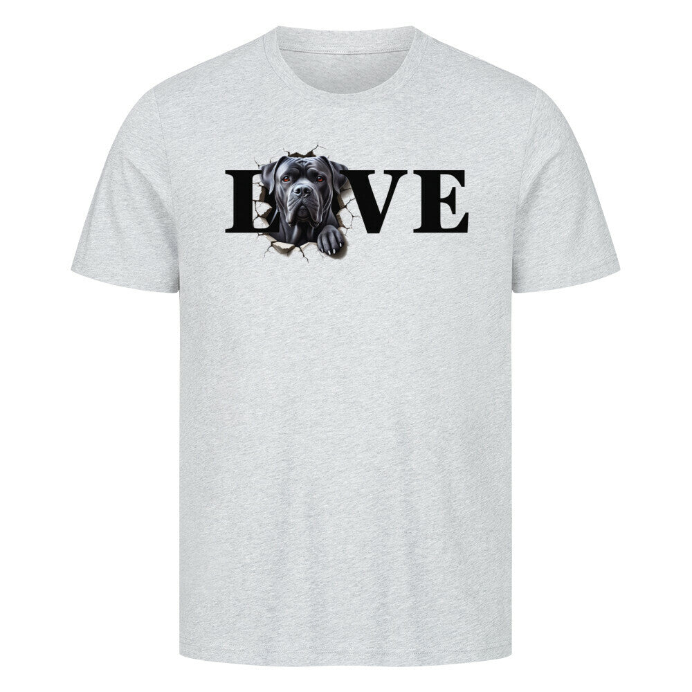 Premium T-Shirt "Cane Corso LOVE" Heather Grey – hunde-shirt.de