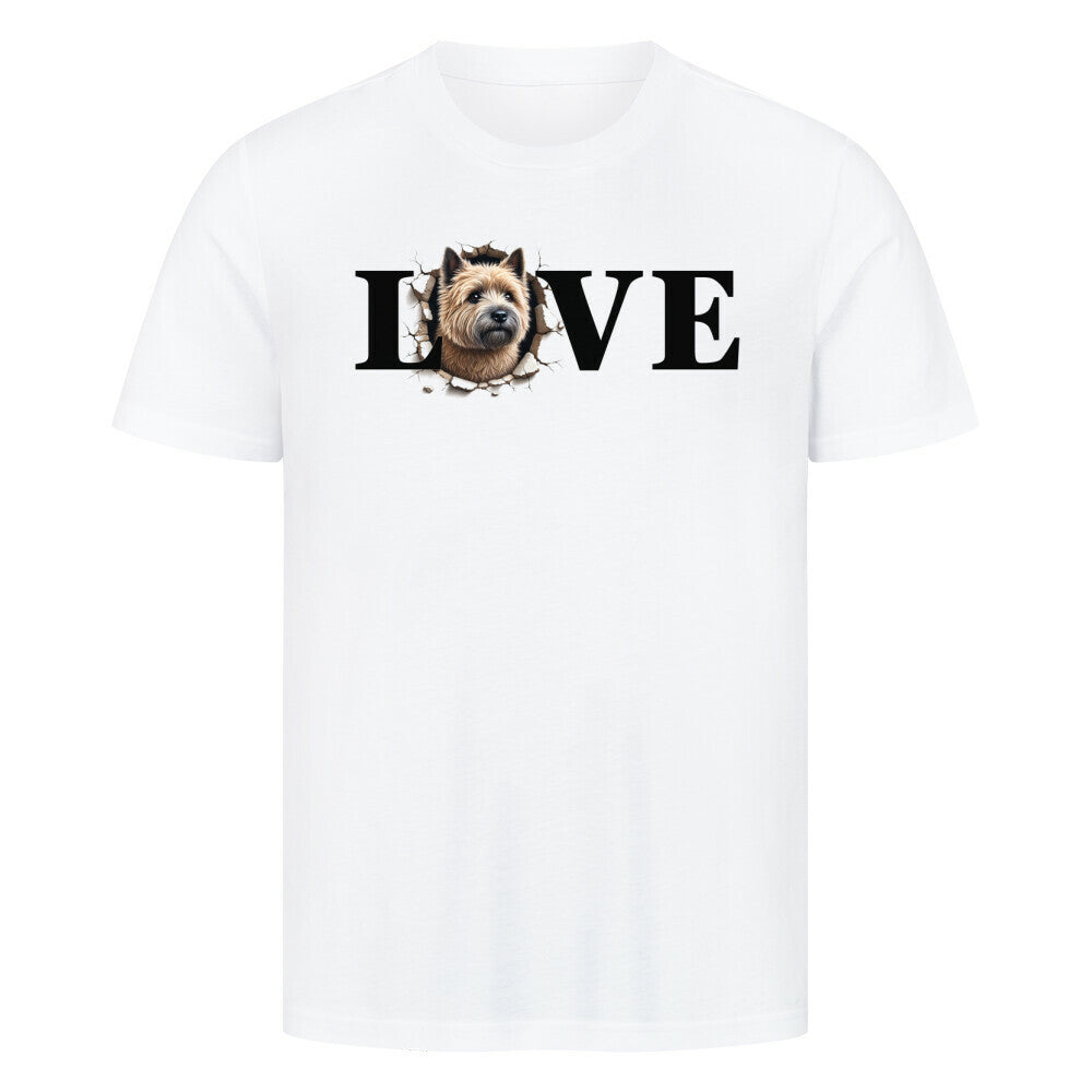 Premium T-Shirt "Cairn Terrier LOVE" Weiß – hunde-shirt.de