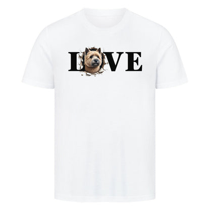 Premium T-Shirt "Cairn Terrier LOVE" Weiß – hunde-shirt.de
