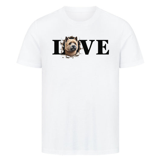 Premium T-Shirt "Cairn Terrier LOVE" Weiß – hunde-shirt.de