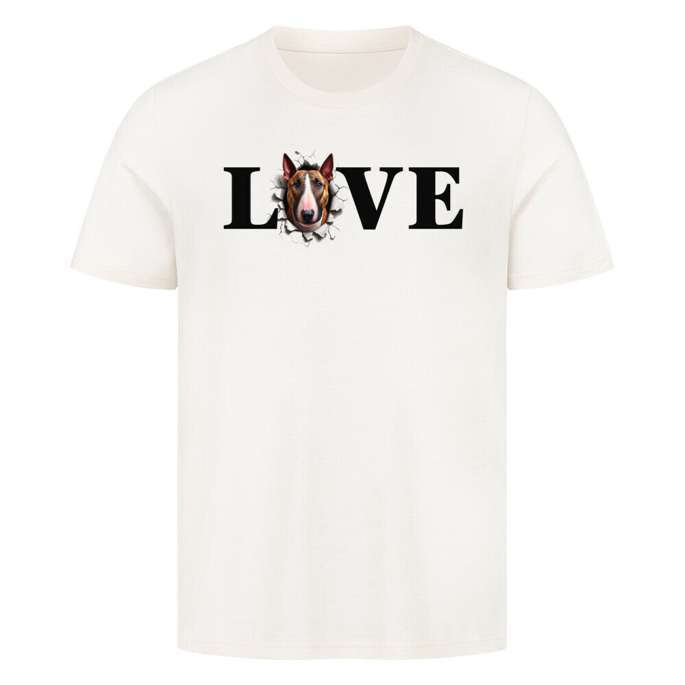 Premium T-Shirt "Bullterrier LOVE" Natural Raw – hunde-shirt.de