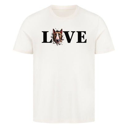 Premium T-Shirt "Bullterrier LOVE" Natural Raw – hunde-shirt.de