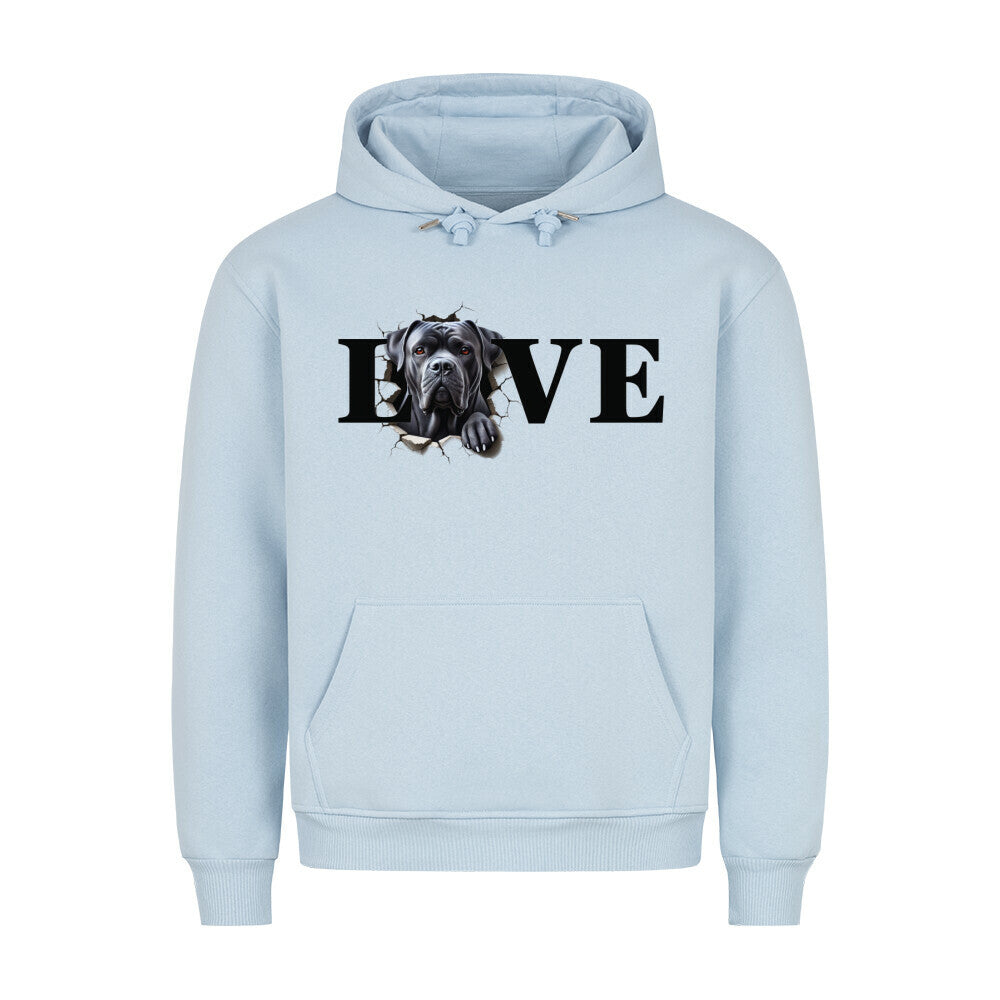 Premium Hoodie "Cane Corso LOVE" Babyblau – hunde-shirt.de