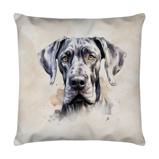 Kissen "Dogge Beige" Weiß – hunde-shirt.de