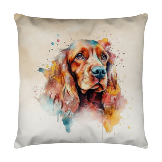 Kissen "Cocker Beige" Weiß – hunde-shirt.de