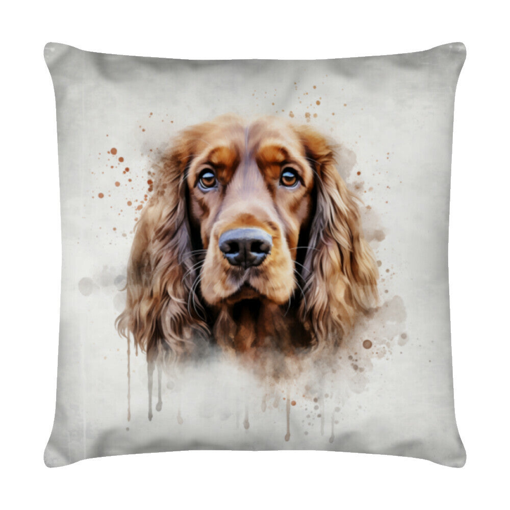 Kissen "Cocker Blick" Weiß – hunde-shirt.de