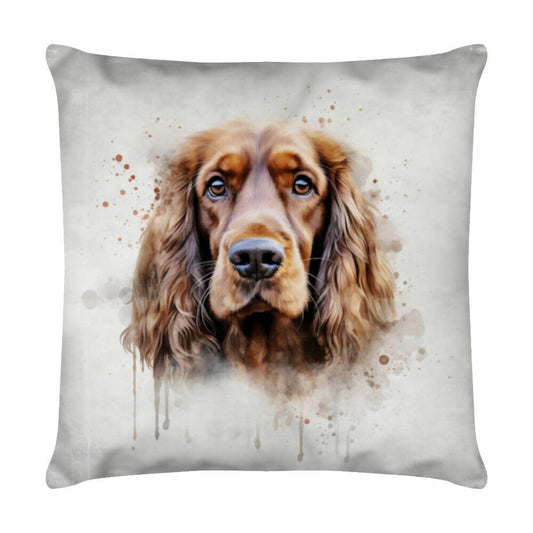 Kissen "Cocker Blick" Weiß – hunde-shirt.de