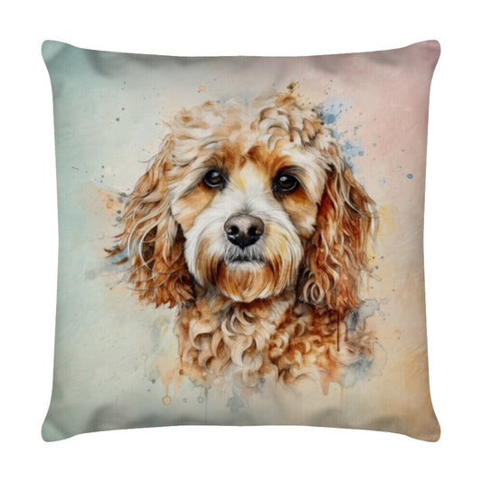 Kissen "Cockapoo blue" Weiß – hunde-shirt.de