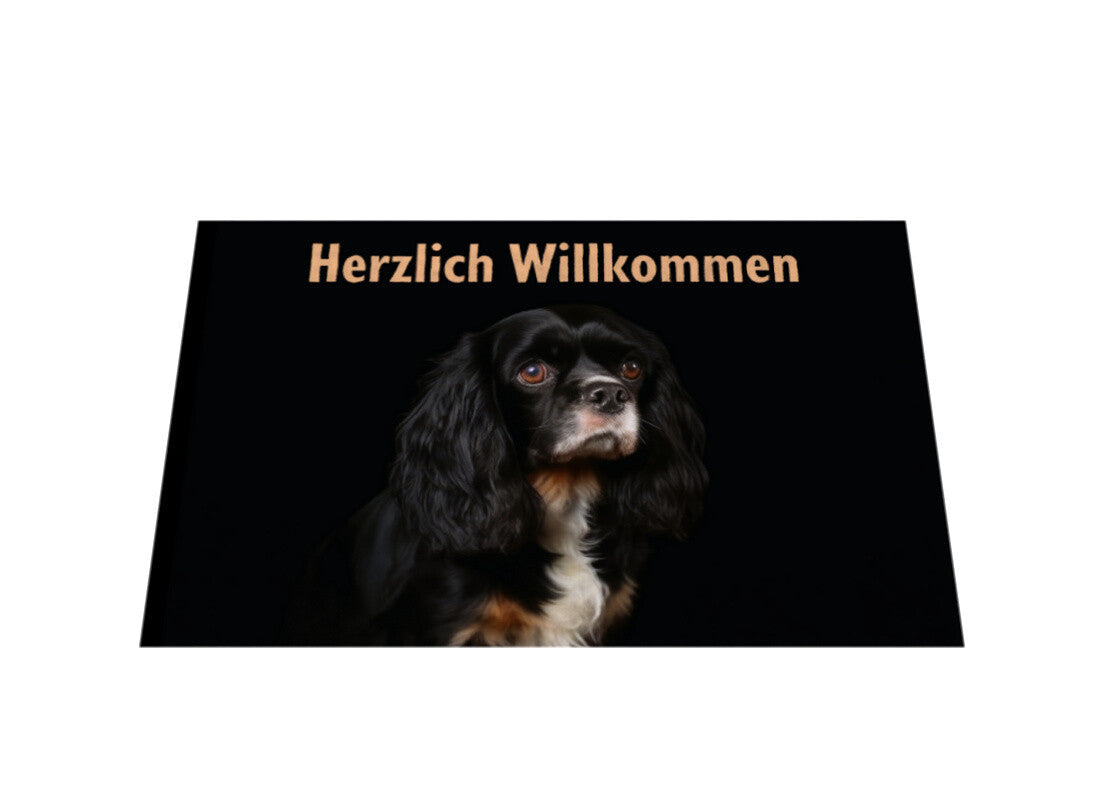 Fußmatte "Cavalier King Charles - Herzlich Willkommen" – hunde-shirt.de