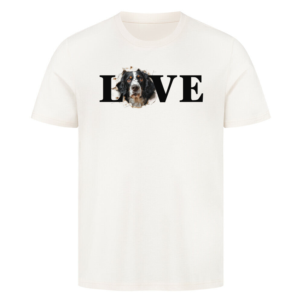 Premium T-Shirt "Springer Spaniel LOVE" Natural Raw – hunde-shirt.de