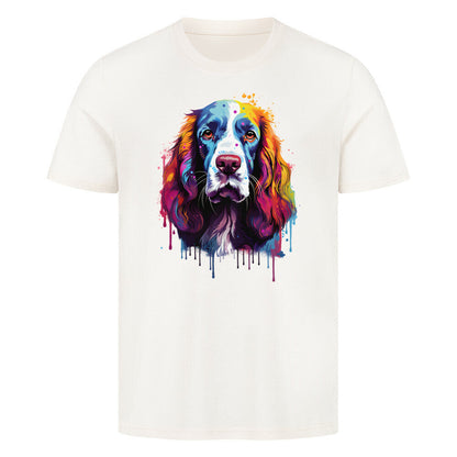 Premium T-Shirt "Springer Spaniel Paint" Natural Raw – hunde-shirt.de