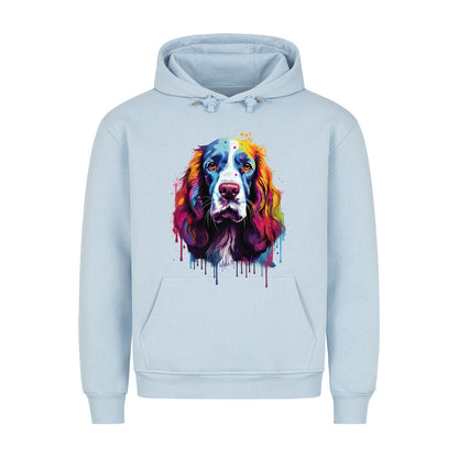 Premium Hoodie "Springer Spaniel Paint" Babyblau – hunde-shirt.de