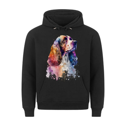 Premium Hoodie "English Cocker Spaniel Paint" Schwarz – hunde-shirt.de