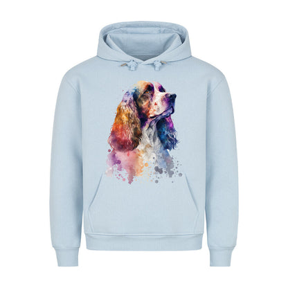 Premium Hoodie "English Cocker Spaniel Paint" Babyblau – hunde-shirt.de