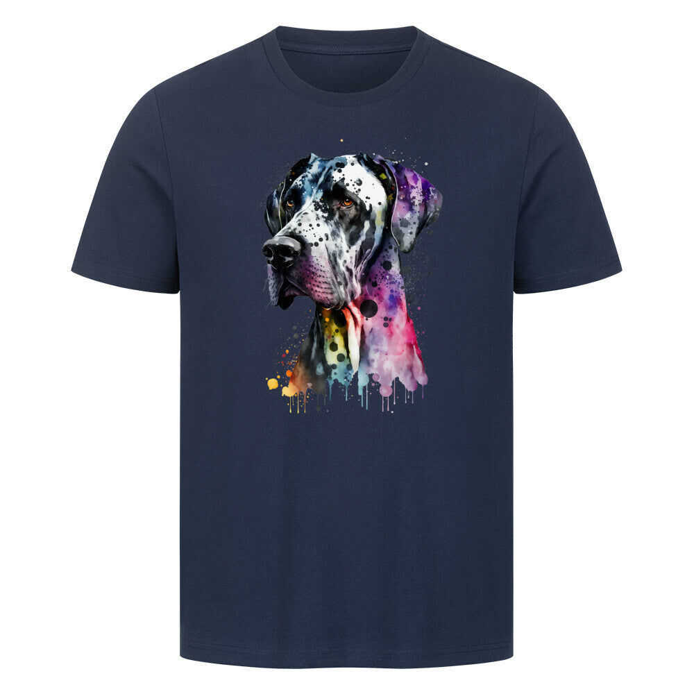 Premium T-Shirt "Dogge Paint" French Navy – hunde-shirt.de
