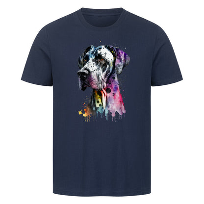 Premium T-Shirt "Dogge Paint" French Navy – hunde-shirt.de