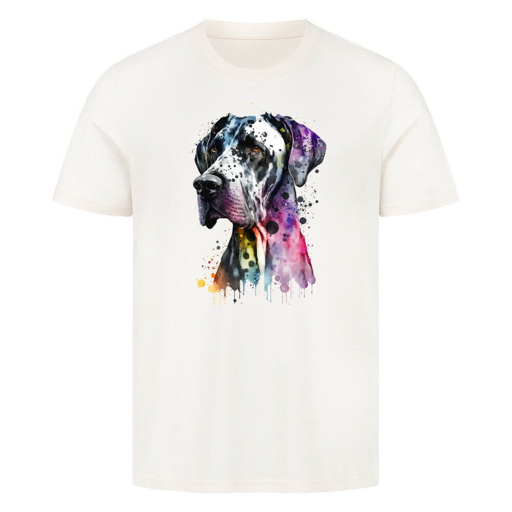 Premium T-Shirt "Dogge Paint" Natural Raw – hunde-shirt.de