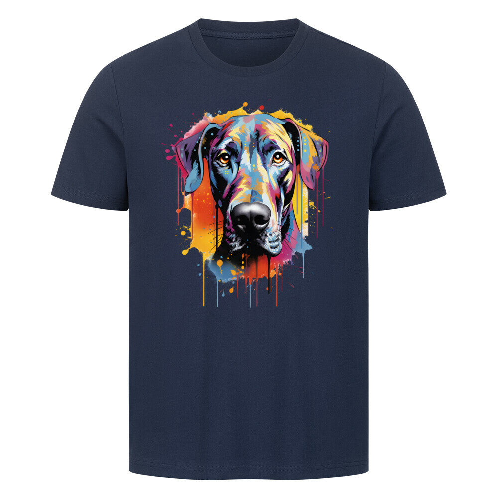 Premium T-Shirt "Deutsche Dogge Paint" French Navy – hunde-shirt.de