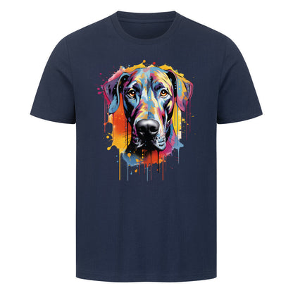 Premium T-Shirt "Deutsche Dogge Paint" French Navy – hunde-shirt.de
