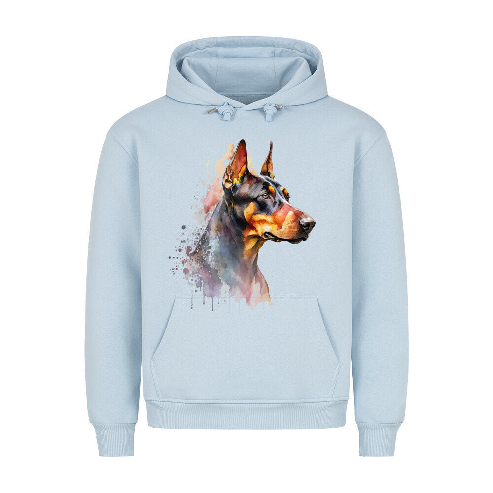 Premium Hoodie "Dobermann!" Babyblau – hunde-shirt.de