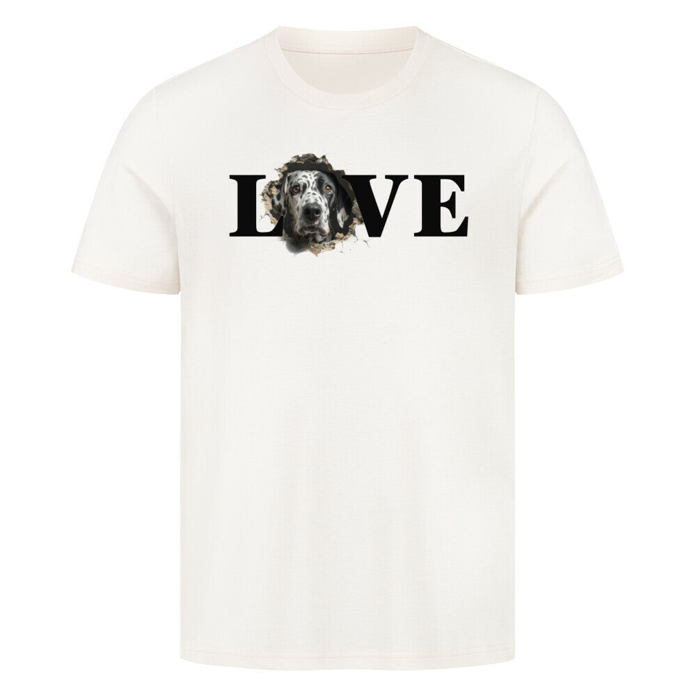 Premium T-Shirt "Dalmatiner LOVE" Natural Raw – hunde-shirt.de
