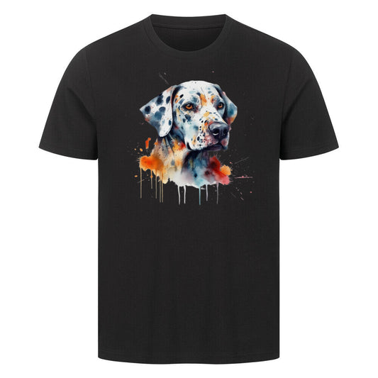 Premium T-Shirt "Dalmatiner Paint" Schwarz – hunde-shirt.de