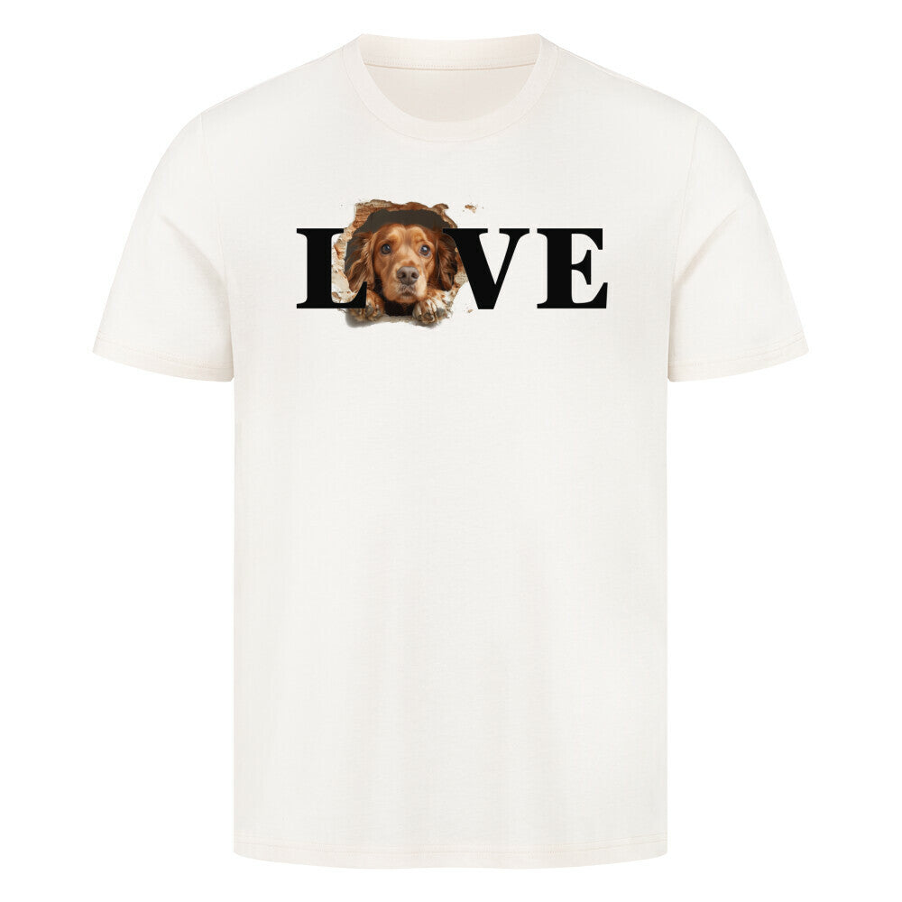 Premium T-Shirt "Cocker LOVE" Natural Raw – hunde-shirt.de