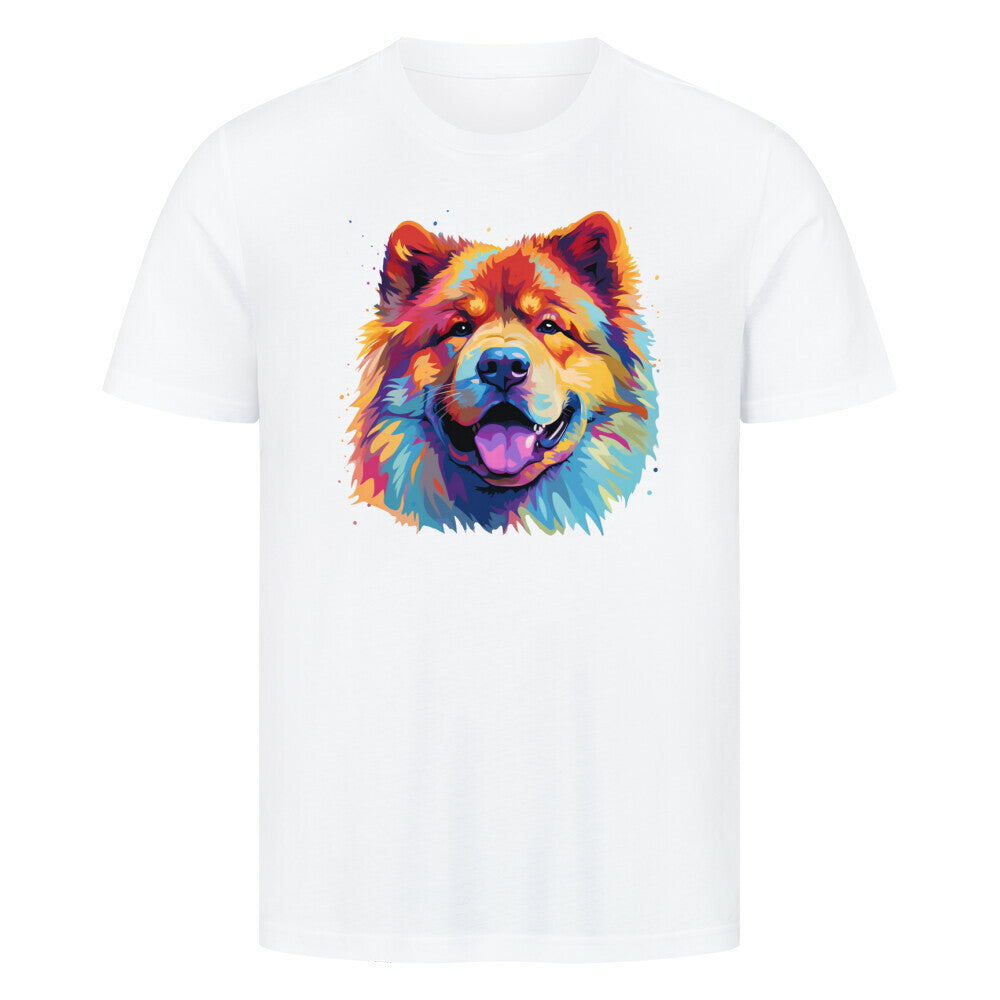 Premium T-Shirt "Chow-Chow Paint" Weiß – hunde-shirt.de