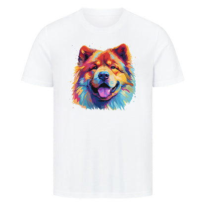 Premium T-Shirt "Chow-Chow Paint" Weiß – hunde-shirt.de
