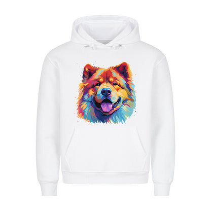 Premium Hoodie "Chow-Chow Paint" Weiß – hunde-shirt.de