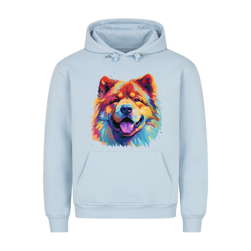 Premium Hoodie "Chow-Chow Paint" Babyblau – hunde-shirt.de