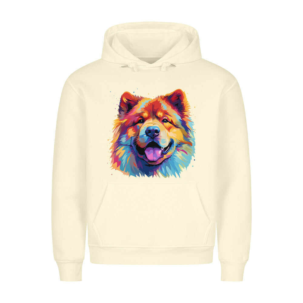 Premium Hoodie "Chow-Chow Paint" Beige – hunde-shirt.de