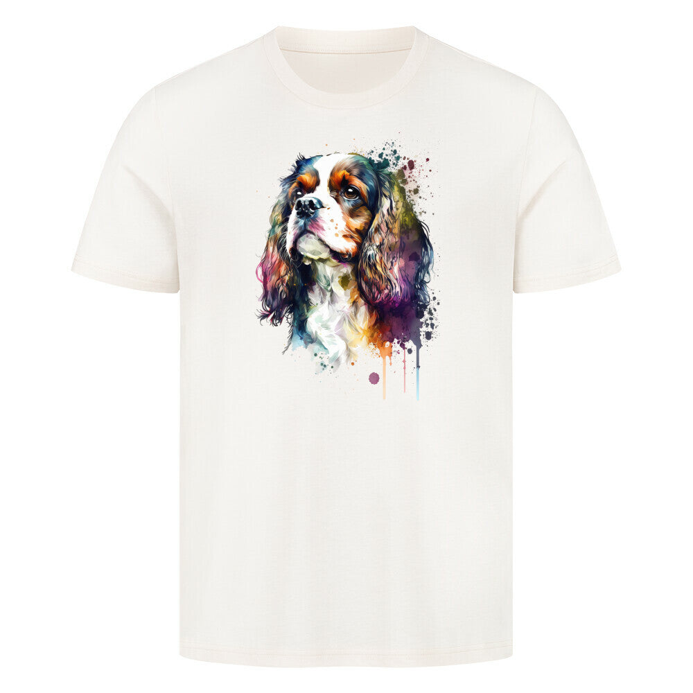 Premium T-Shirt "Cavalier King Charles Spaniel Paint" Natural Raw – hunde-shirt.de