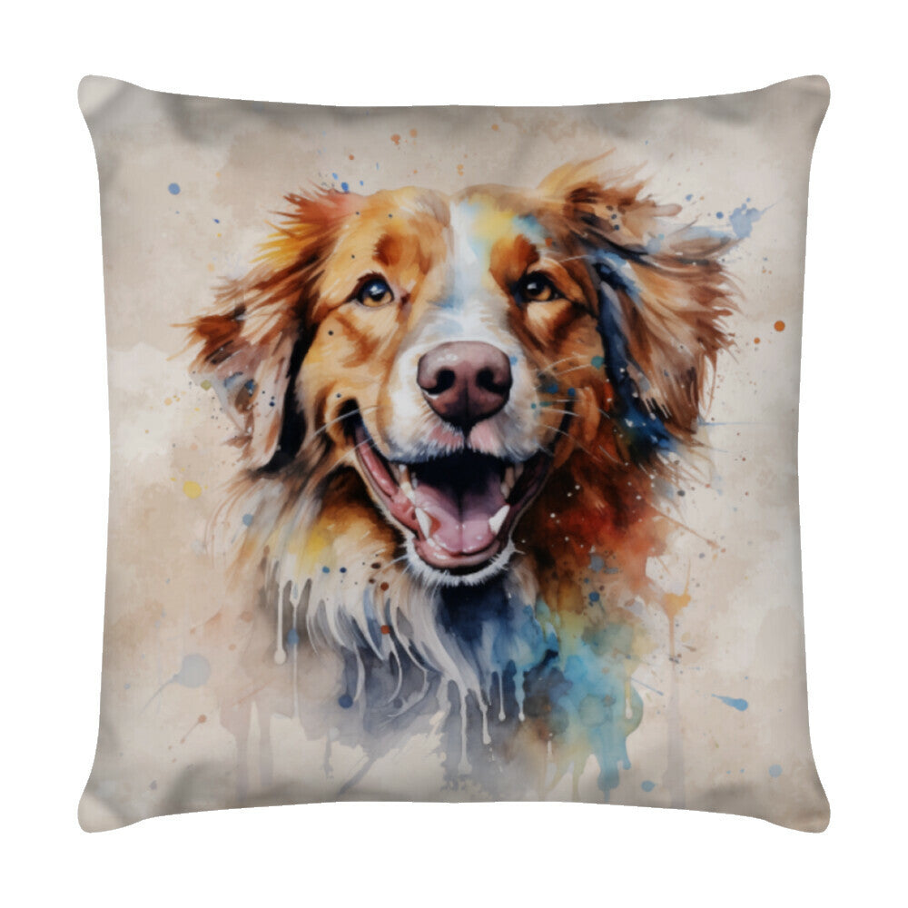 Kissen "Nova Scotia Happy" Weiß – hunde-shirt.de