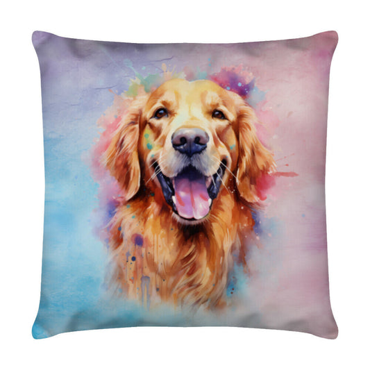 Kissen "Golden Retriever Happy" Weiß – hunde-shirt.de