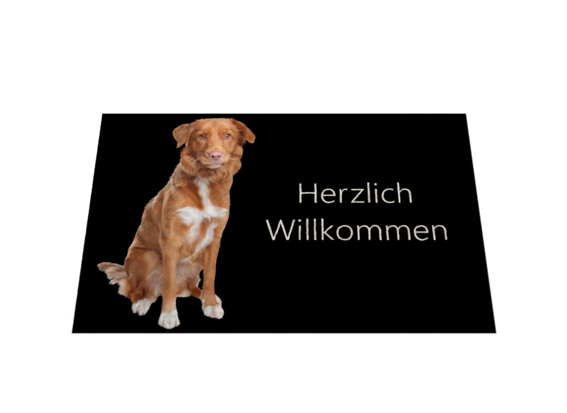 Fußmatte "Nova Scotia - Herzlich Willkommen" – hunde-shirt.de