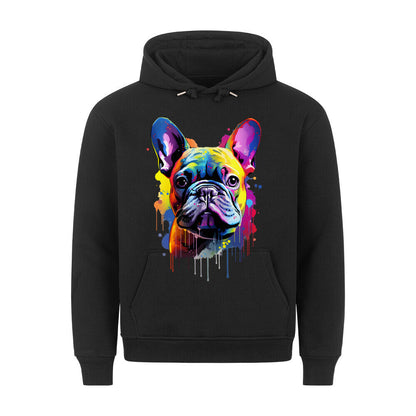 Premium Hoodie "Frenchie Paint" Schwarz – hunde-shirt.de