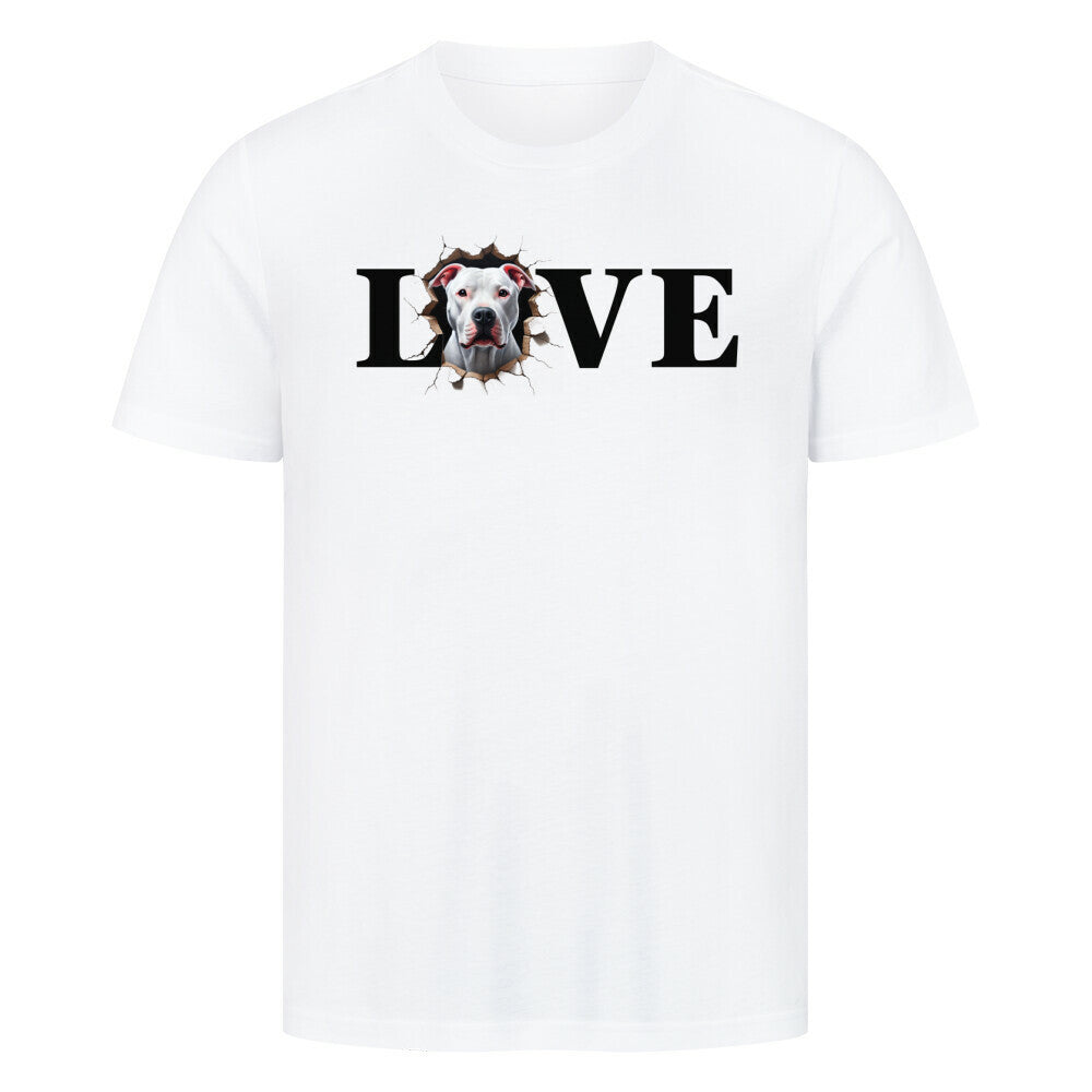 Premium T-Shirt "Dogo Argentino LOVE" Weiß – hunde-shirt.de